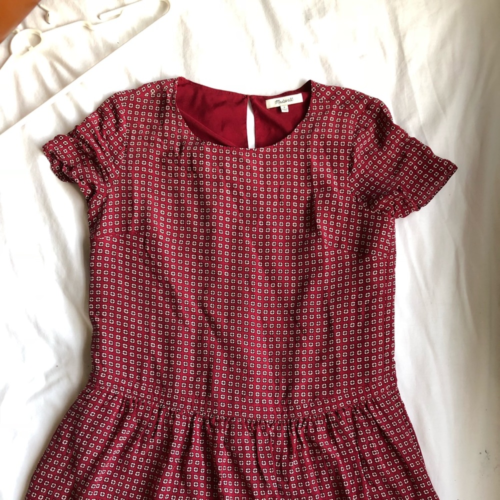 Madewell’s Silk Ascot Tile dress